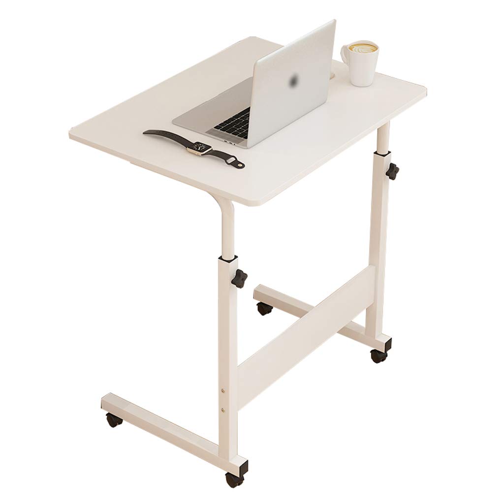 Adjustable Height Laptop Desk - Portable Computer Workstation for Home Office, Study, Bedroom & Living Room | Ergonomic Writing Table with Wheels for Remote Work, Online Classes & Bedside Use