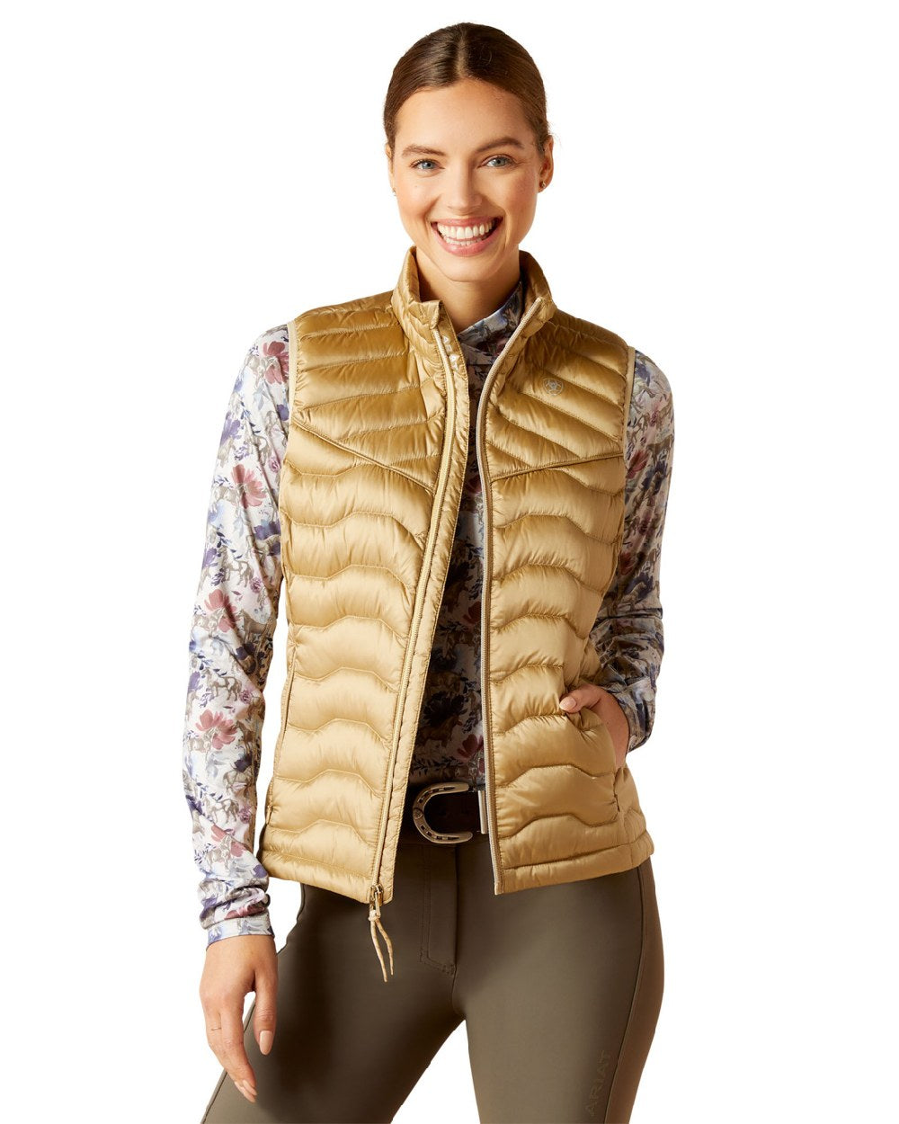 Ariat Women's Ideal Down Gilet Vest - Lightweight Warm Puffer Jacket for Outdoor Activities, Horse Riding & Casual Wear