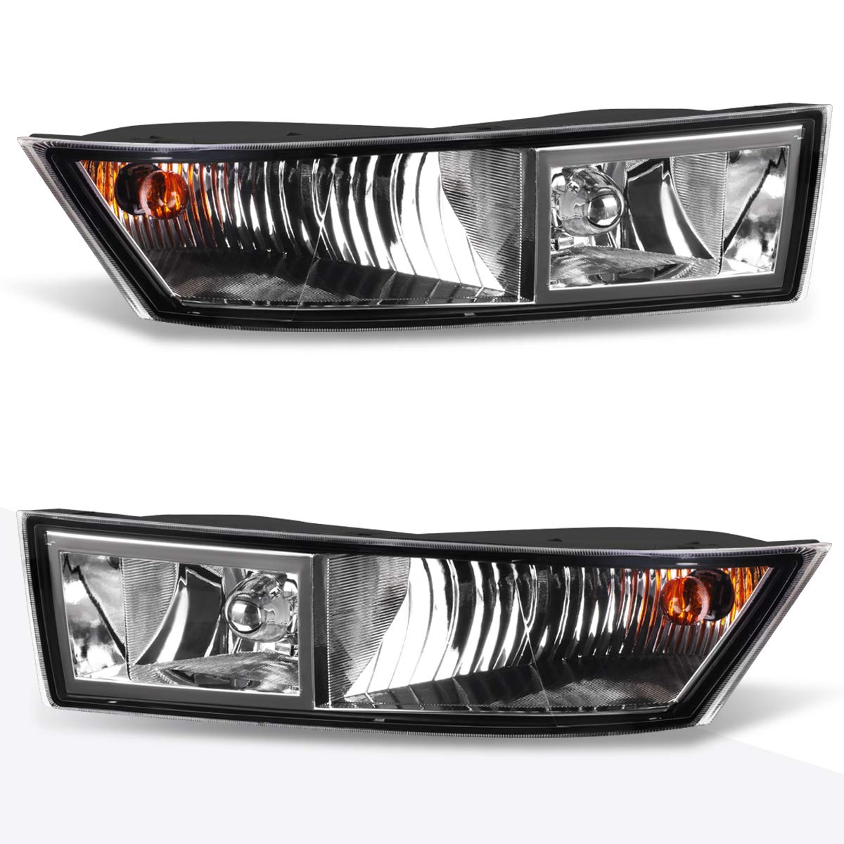 07-14 Cadillac Escalade ESV/EXT Front Bumper Fog Lights Kit with Clear Lens & Bezels - Perfect for Night Driving & Off-Road Adventures