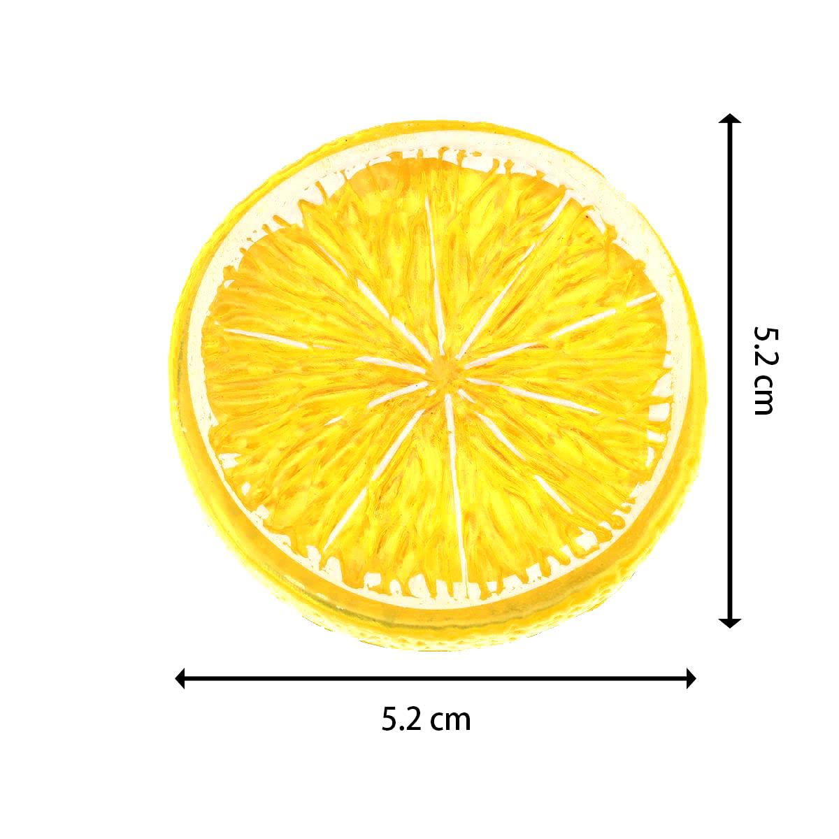 30 PCS Realistic Artificial Lemon Slices - Faux Plastic Fruit Decor for Home, Office, Kitchen & Tabletop - Lifelike Yellow Simulation Fruit Blocks for Wedding, Party & DIY Crafts Decoration