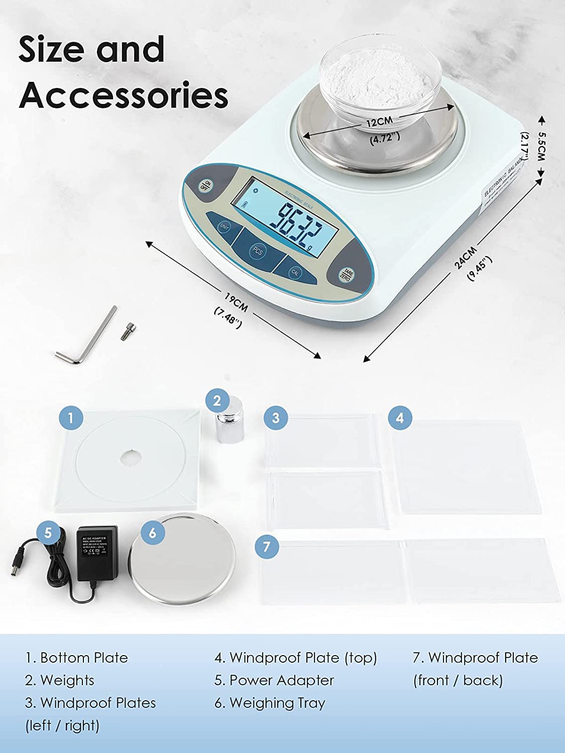 CGOLDENWALL 3000g x 0.01g Digital Precision Lab Scale - High Accuracy Analytical Balance for Jewelry, Science & Laboratory Use - 0.01g Resolution, 110V - Perfect for Weighing Gold, Chemicals & Small Items