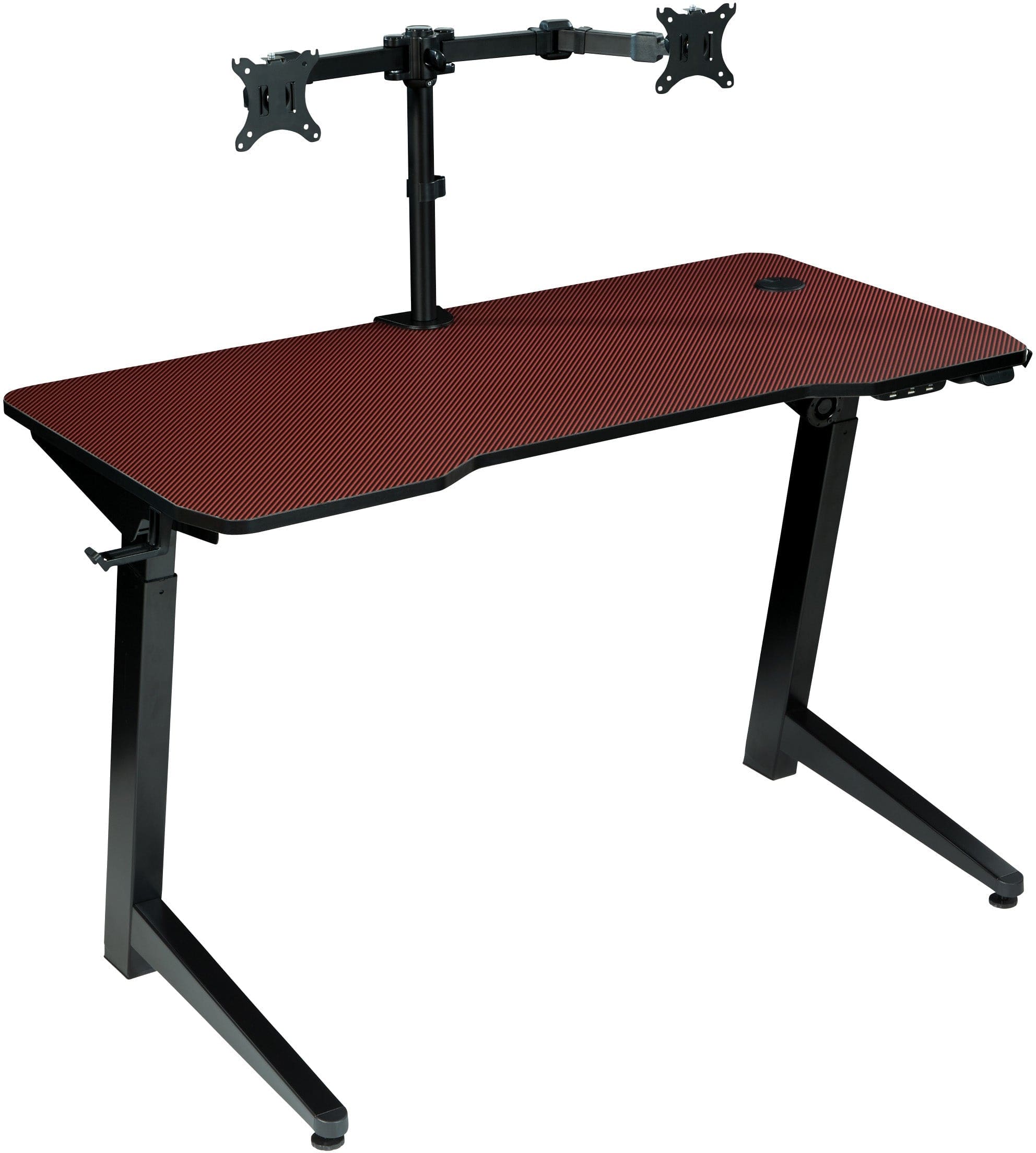 Office Star Arena 1337 Battlestation Gaming Desk [AR1337] - Ergonomic Computer Desk for PC & Console Gamers - Perfect for Home Office, Streaming Setup & Esports Gaming