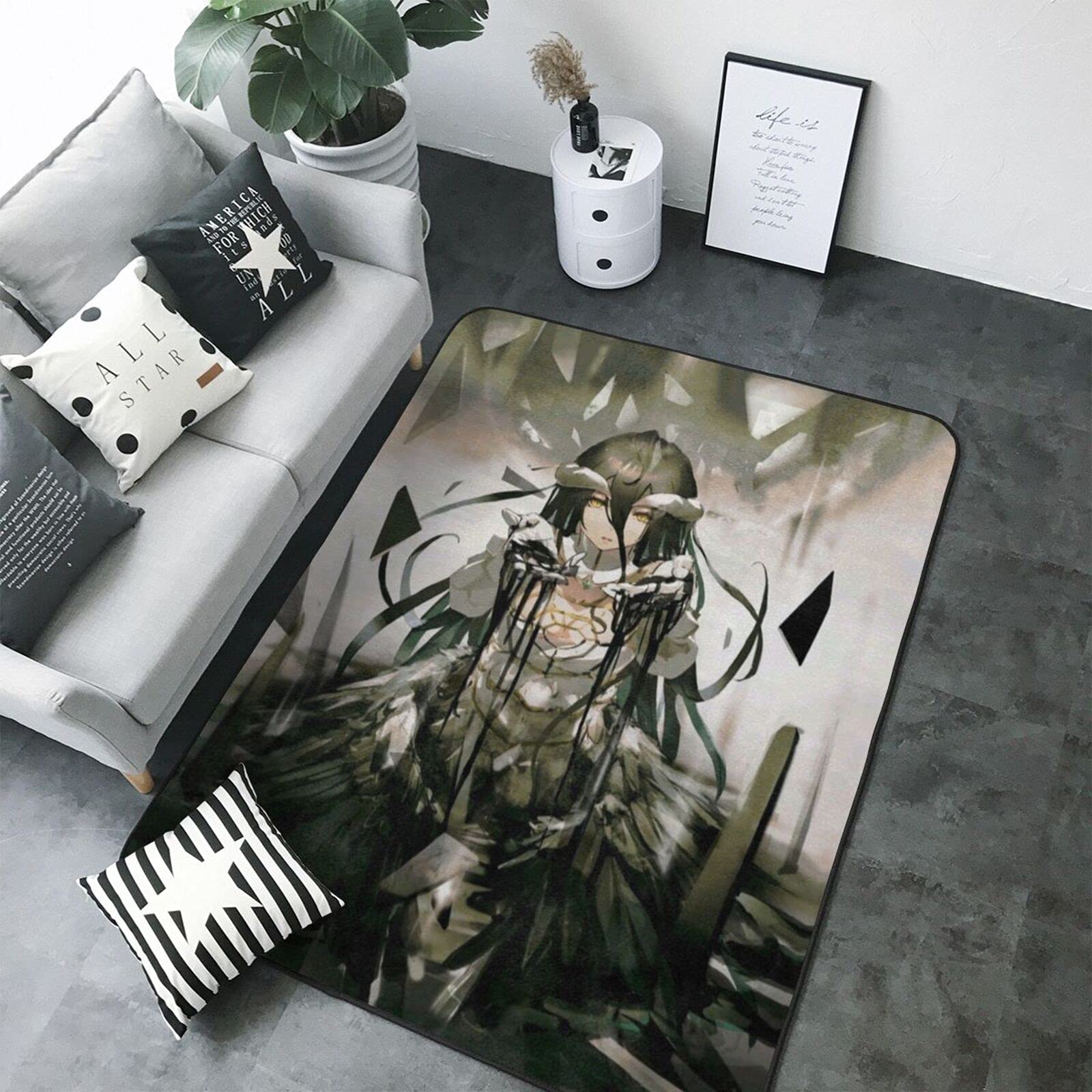 Overlord Albedo Anime Area Rug - 80