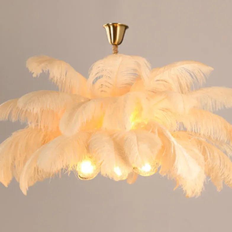 Feather Luxury LED Modern Pendant Light - Elegant Ceiling Lighting Fixture for Living Room, Bedroom & Dining Room Decor
