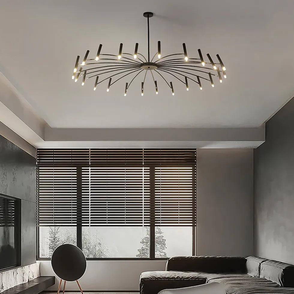Modern LED Chandelier with Metal Finish - Energy Efficient Spot Lights for Dining Room, Bedroom & Living Room Ceiling Lighting
