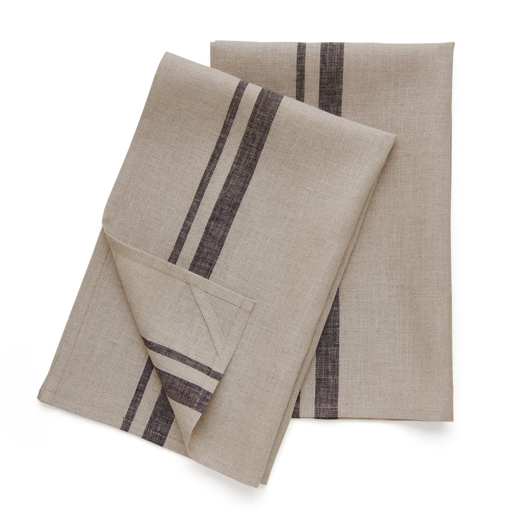 French Striped Kitchen Towels Set of 2 - Absorbent & Durable Cotton Dish Towels for Drying Dishes, Cleaning Countertops & Kitchen Decor - Perfect for French Country or Farmhouse Style Kitchens