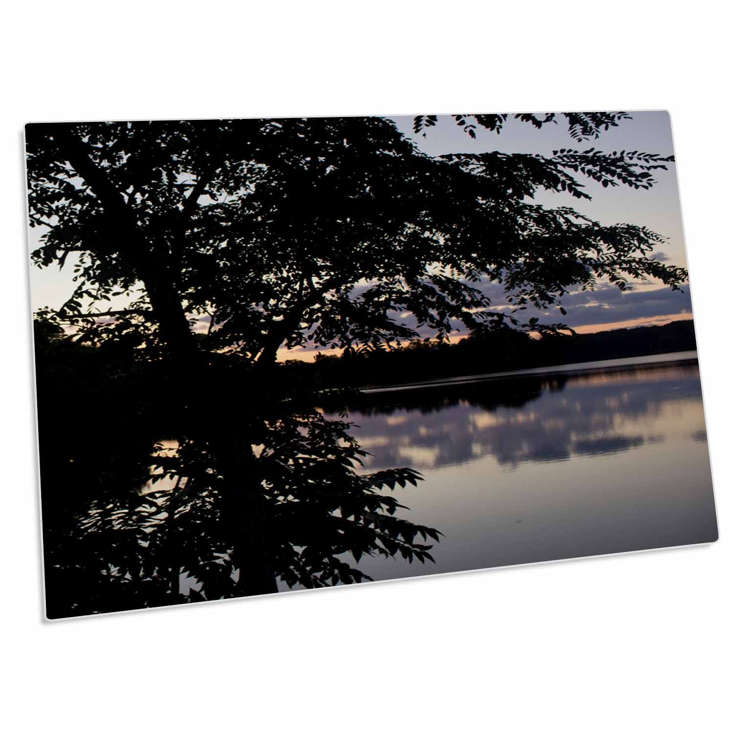 3D Rose Water Reflection and Trees Desk Pad Place Mats (dpd-335484-1) - Non-Slip Table Protector for Dining, Office, or Home Decor - Perfect for Kitchen, Dorm, and Party Settings