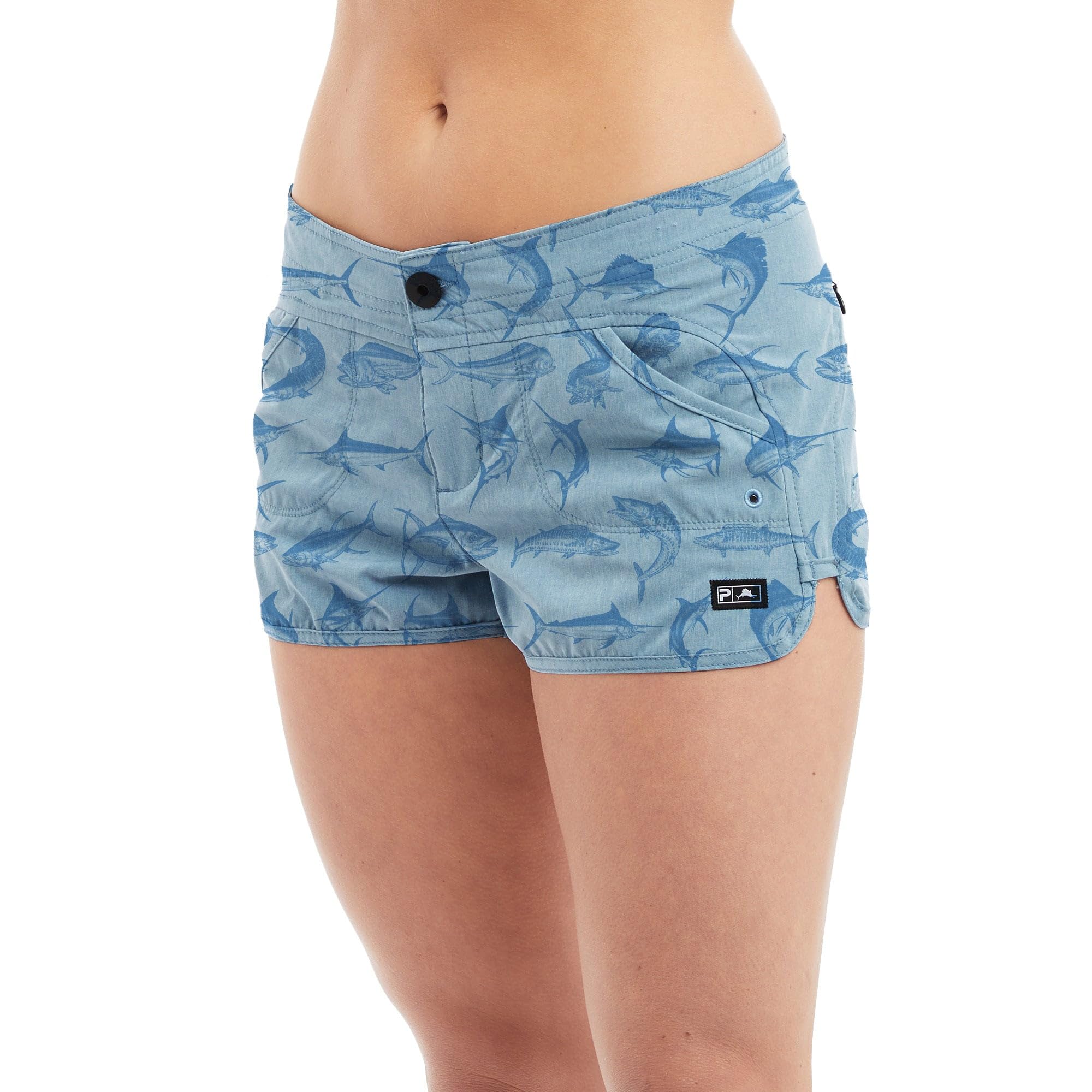 PELAGIC Women's Quick-Dry Deep Sea Swim Shorts - Comfortable & Stylish for Swimming, Snorkeling, Beach & Water Sports