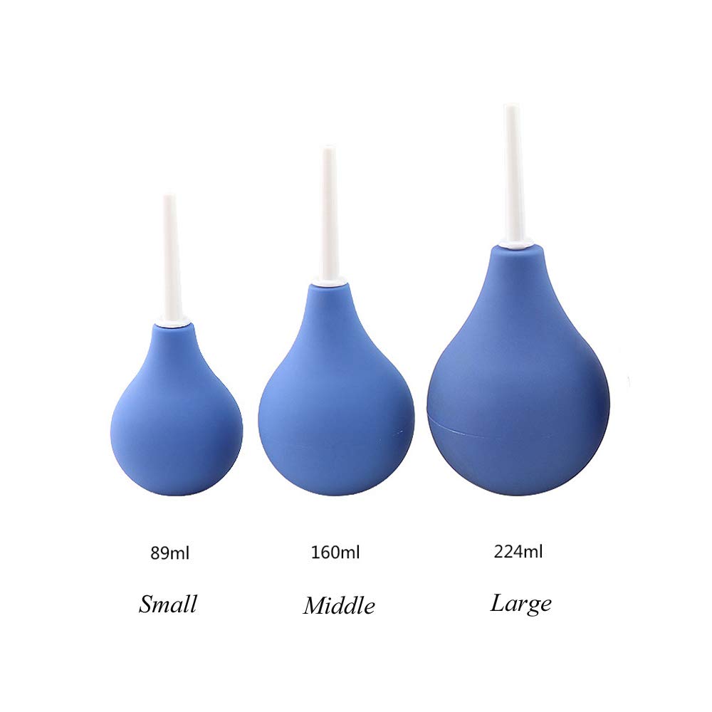 **Blue 89ml Silicone Rectal Syringe - Anal Enema Douche for Colon Cleansing & Vaginal Cleaning | Gentle & Hygienic | Perfect for Home Use, Travel & Medical Needs**