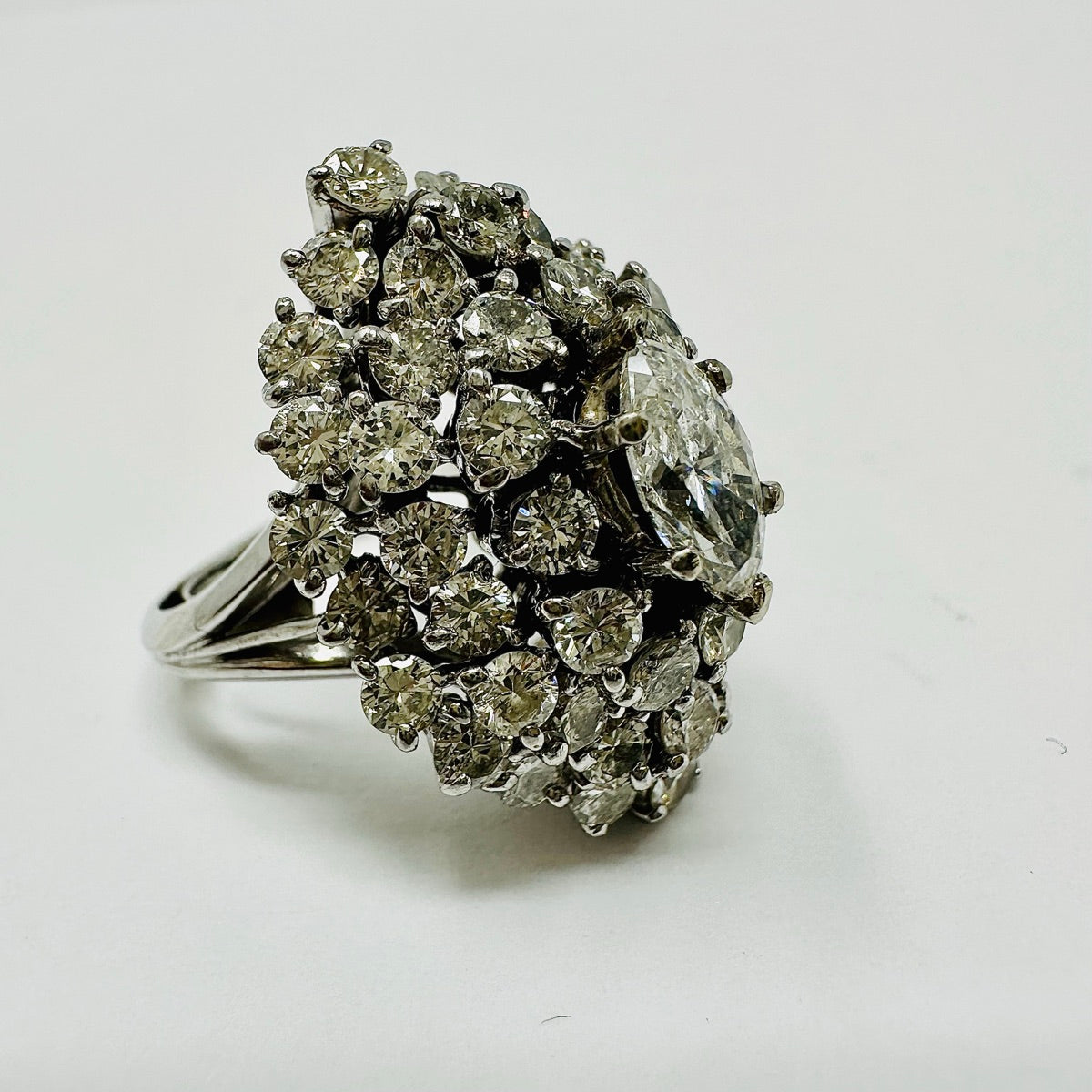 Platinum Diamond Cluster Ring for Women - Elegant Wedding, Engagement & Anniversary Jewelry Gift - Perfect for Special Occasions & Everyday Luxury