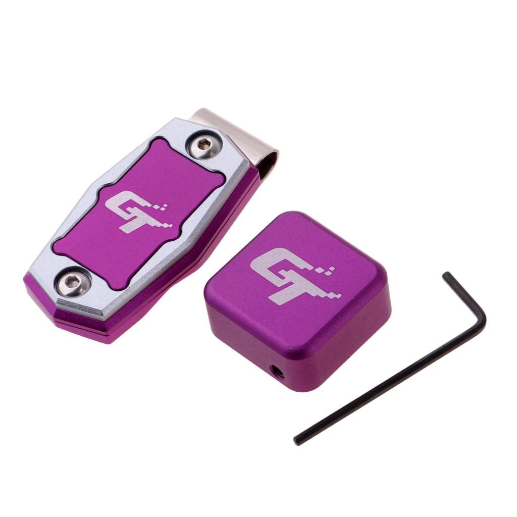 Premium Magnetic Billiard Chalk Holder - Durable Aluminum Alloy Chalk Box with Belt Clip for Pool Players - Purple - Perfect for Professional & Home Pool Tables, Bars, and Game Rooms