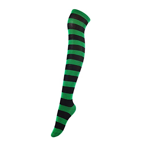 1 Pair - Green and Black Stripes