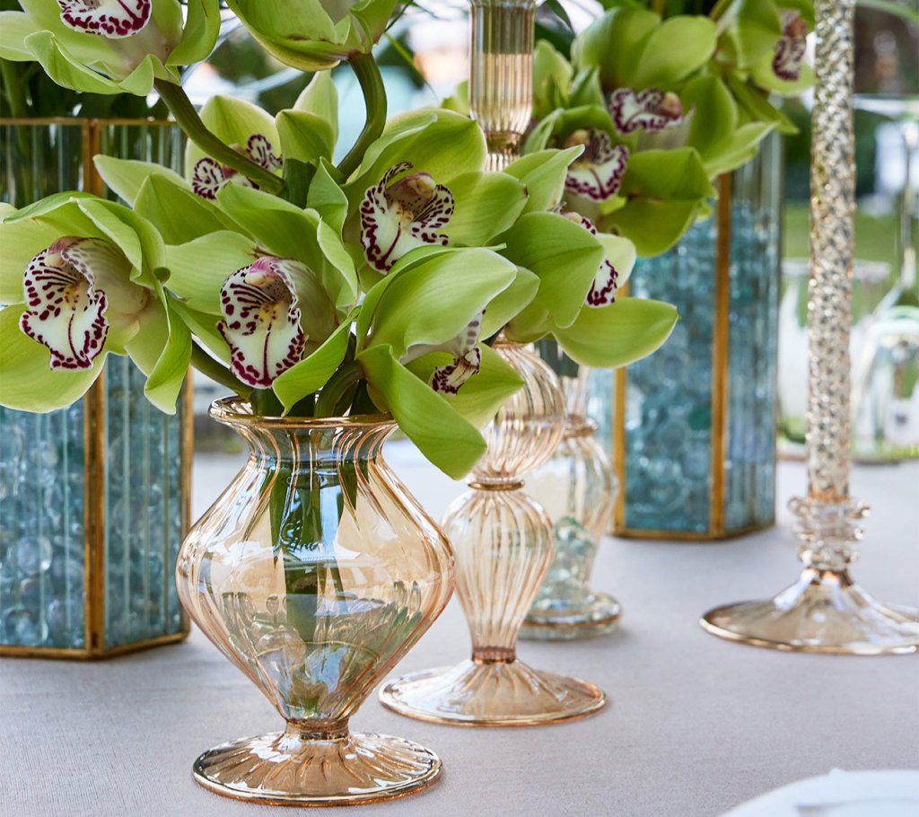 Champagne Scallop Bud Vase - Elegant Floral Centerpiece for Weddings, Home Decor & Table Settings