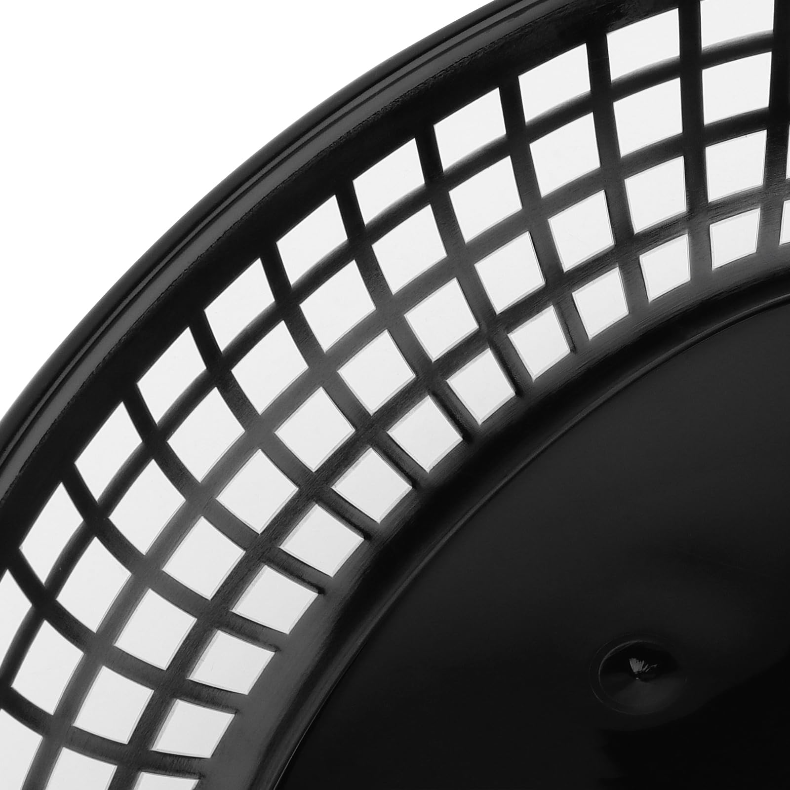 50 Pack Black Plastic Fast Food Baskets 9x5.7x1.5 Inch for Serving Fried Chicken & Fries