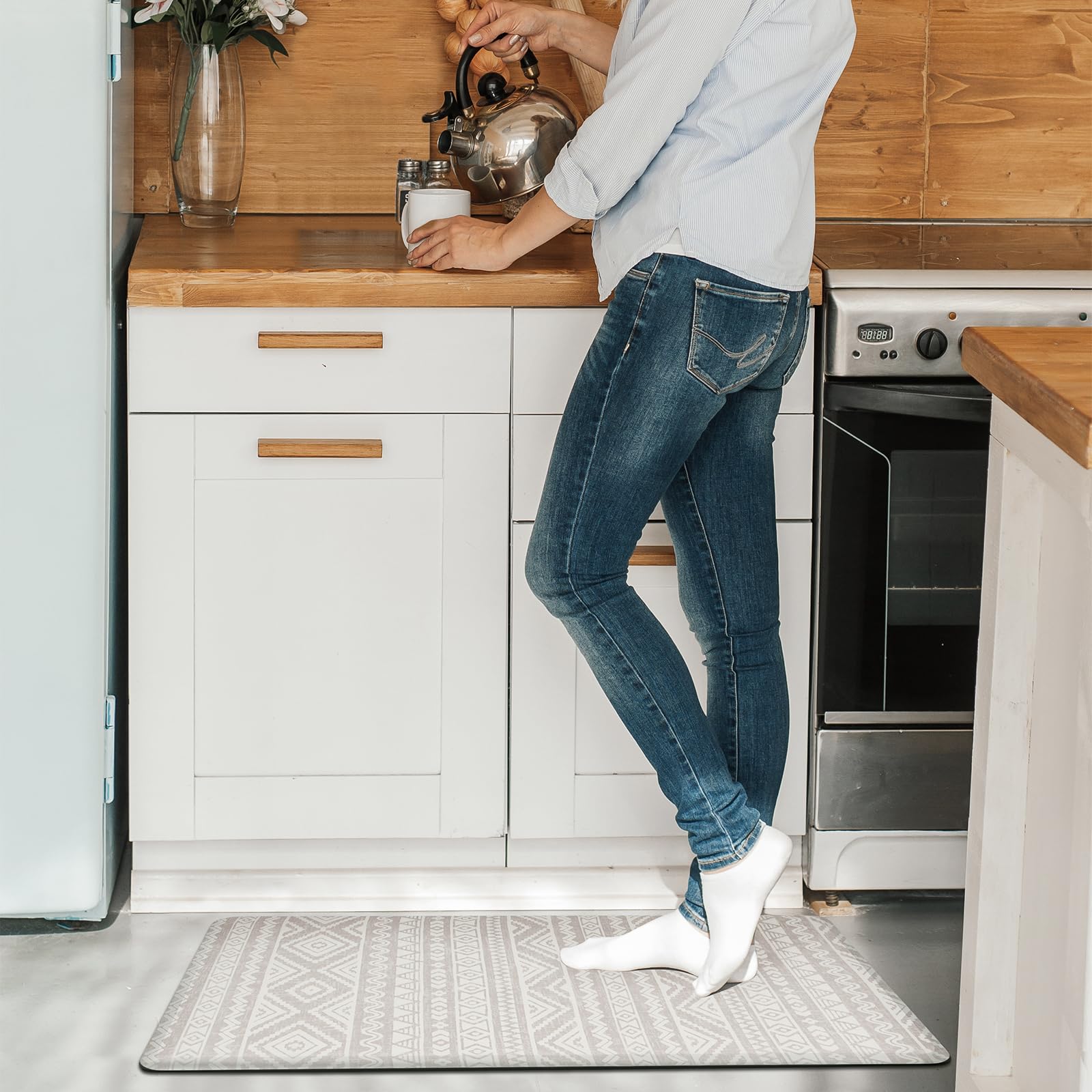 FRESHMINT Boho Kitchen Mat - 0.47