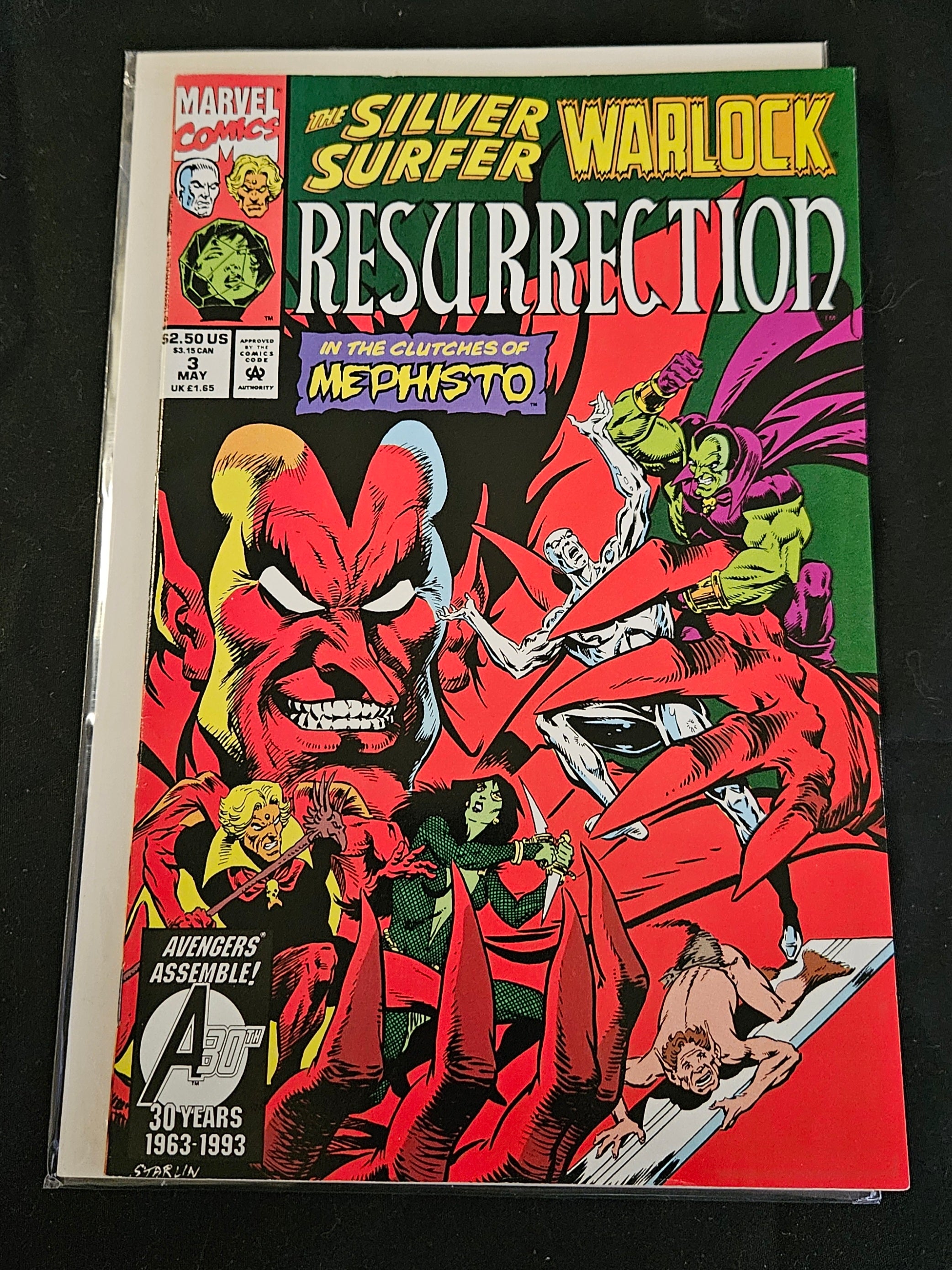 Marvel Comic Book The Silver Surfer/Warlock: Resurrection #3 (May 1993) - Starlin & Lim - Near Mint Condition - Collectible Superhero Comic - Perfect for Marvel Fans & Comic Collectors - Great Gift for Superhero Enthusiasts