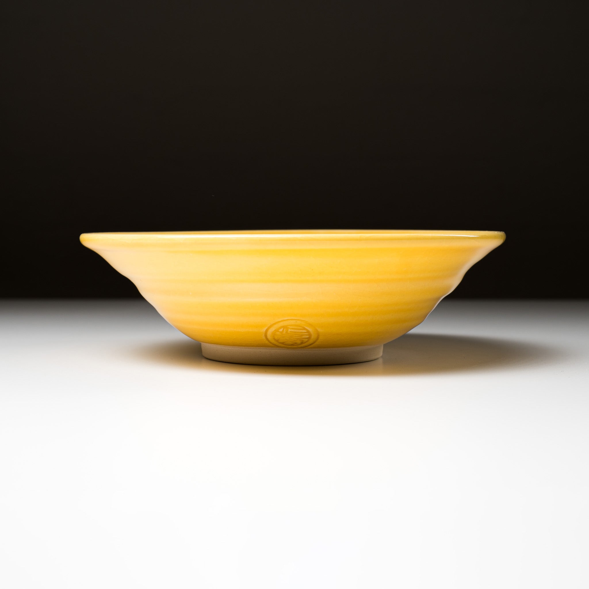NINSHU 21cm Deep Plate Set - Yuzu Yellow, Japanese Style Ceramic Dinnerware for Soup, Pasta & Salad | Elegant Table Setting for Home & Restaurant Use
