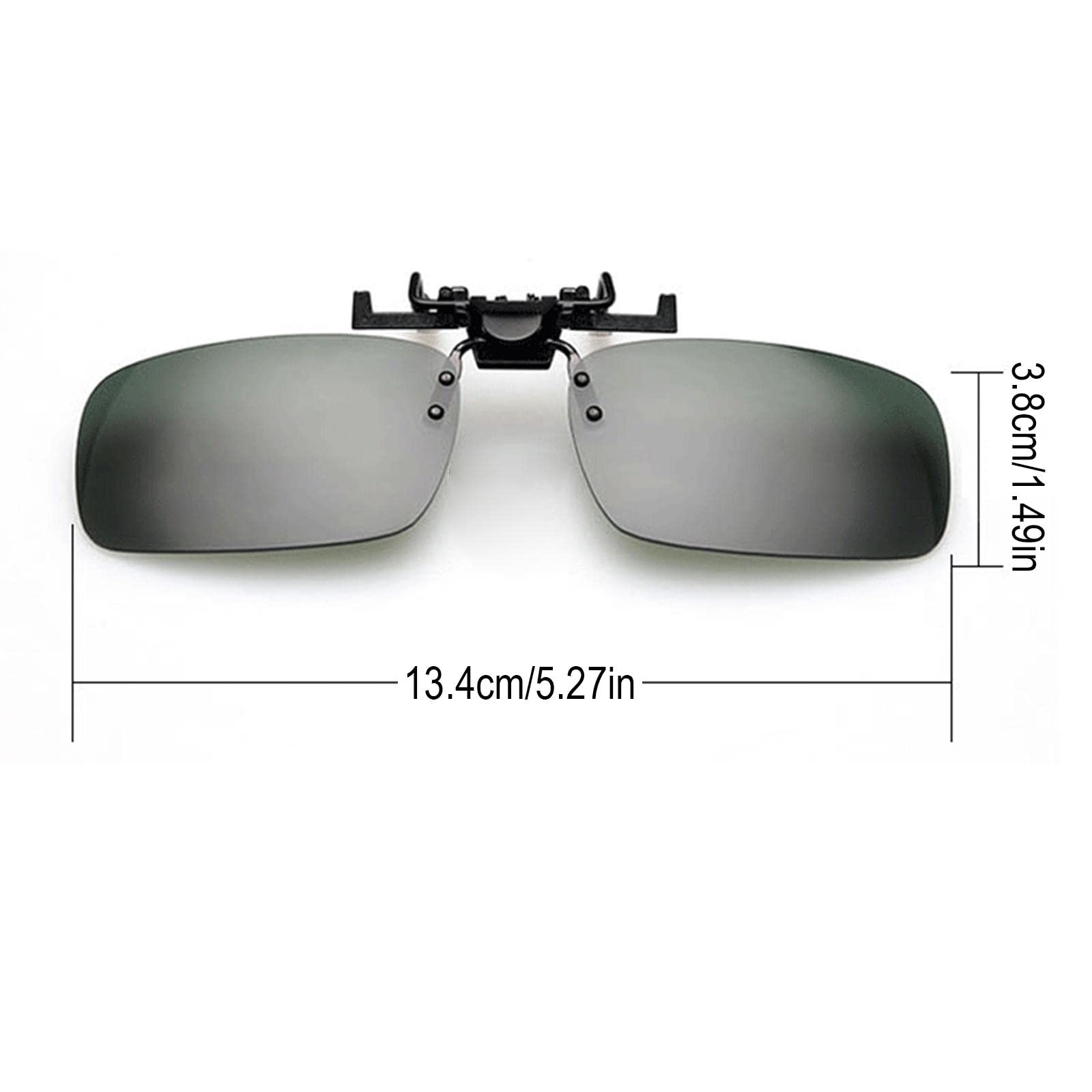 Polarized Clip-On Flip-Up Sunglasses for Men & Women - Rimless Over-Glasses Sun Shades for Driving, Holiday & Outdoor Activities