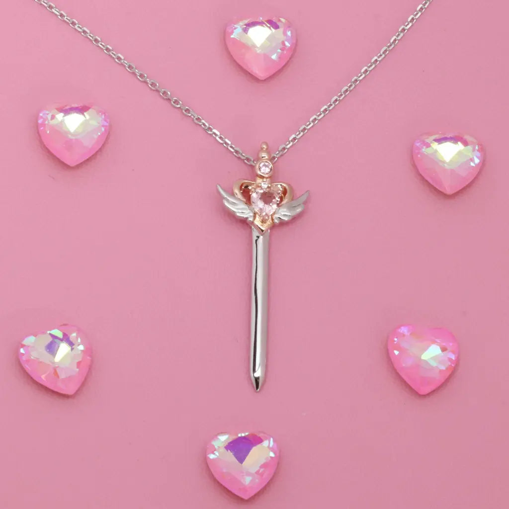 Magical Sword Pendant Necklace - Stainless Steel Fantasy Jewelry for Cosplay, LARP & Medieval Costume Accessories | Perfect for Renaissance Fairs, Halloween & Gift Giving