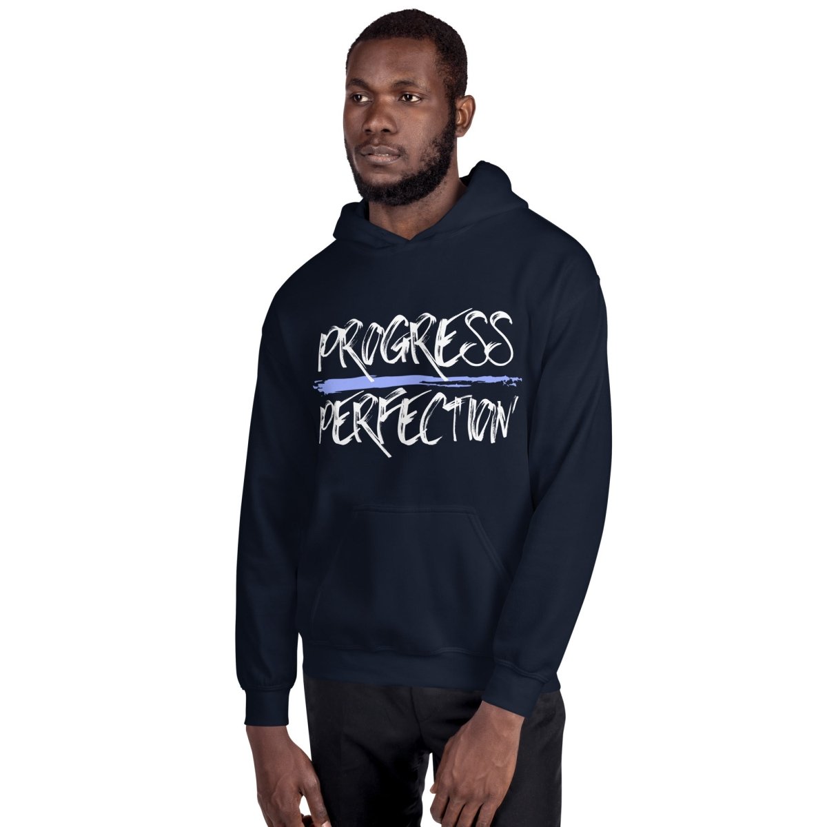 Progress Over Perfection Unisex Hoodie - Soft Cotton Pullover Sweatshirt for Men & Women | Perfect for Casual Wear, Gym, and Outdoor Activities