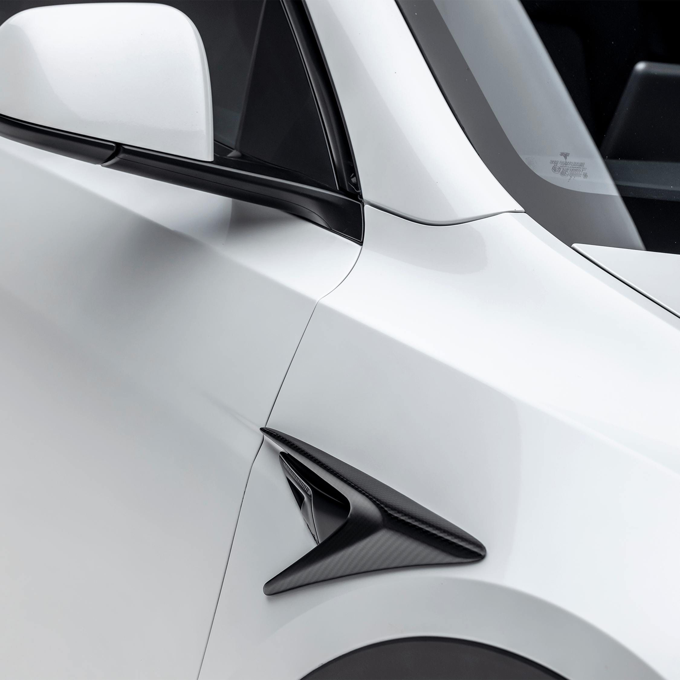 Tesla Model Y Aero Fender Vents - Carbon Fiber Style Side Air Vents for Improved Aerodynamics & Sporty Look | Perfect for Tesla Model Y Performance & Long Range Models | Enhance Your Car's Style & Airflow Efficiency