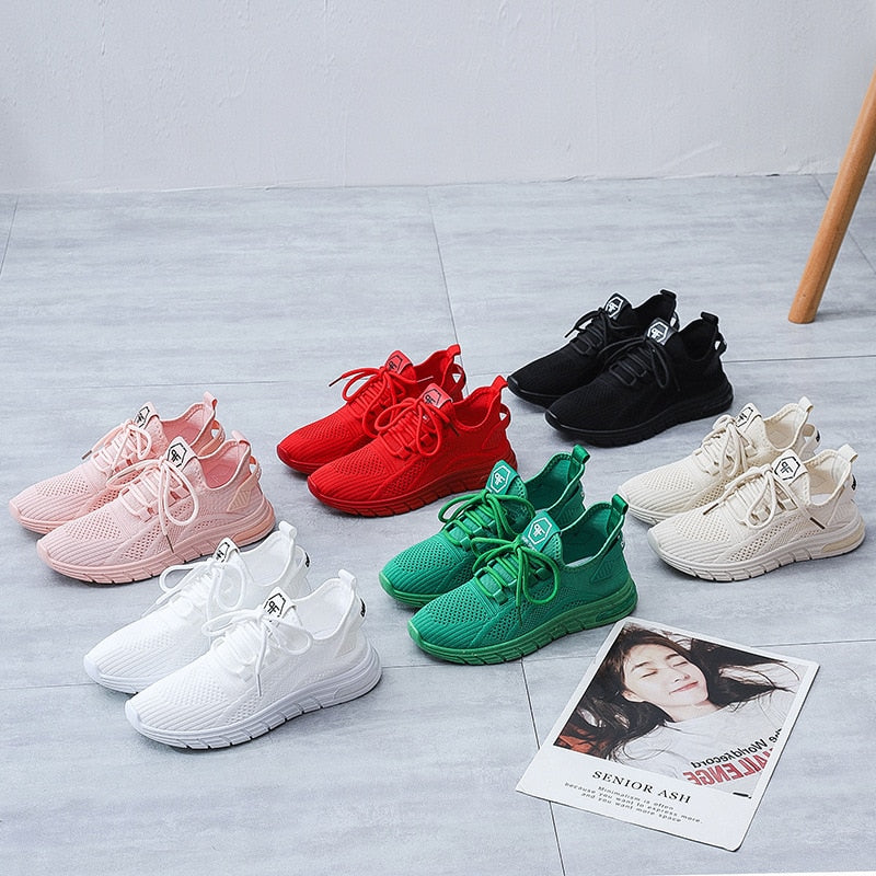 Breathable Women's Sports Casual Shoes - Lightweight Comfort for Running, Walking & Gym Workouts