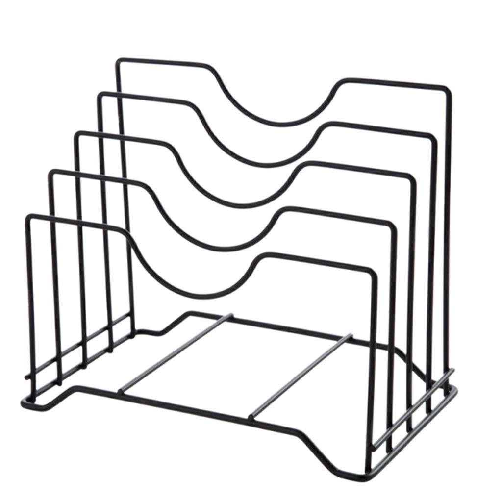 MEING Multifunctional Kitchen Storage Rack - Pot Lid Holder, Pan Cover Organizer, Cookware & Chopping Board Shelf for Cabinet & Pantry | Space-Saving Kitchen Organizer for Pots, Pans & Cutting Boards