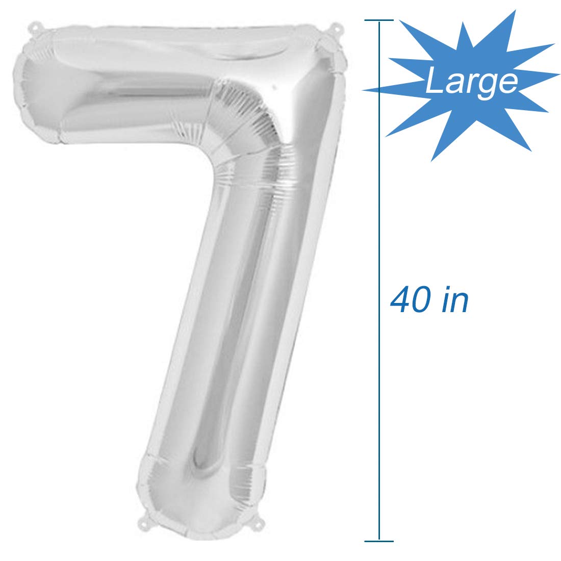 Tellpet Silver Number 70 Balloons - 40 Inch Large Foil Balloons for 70th Birthday Party Decorations, Anniversary Celebrations & Milestone Events