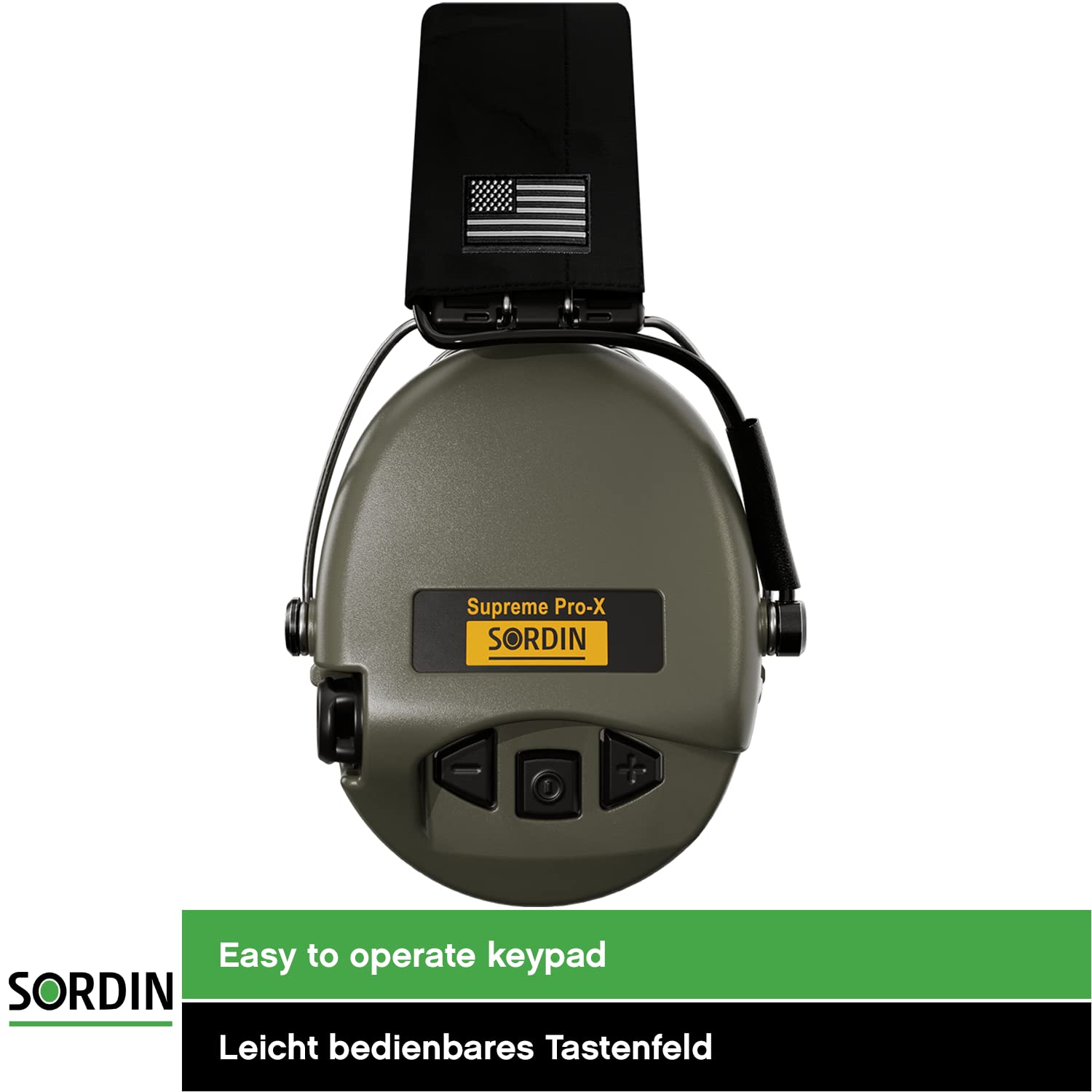 Sordin Supreme Pro-X Electronic Ear Defenders for Hunting & Shooting - Active Noise Cancelling Headphones with US Headband & Gel Ear Pads - Perfect for Range Shooting, Hunting, and Outdoor Sports