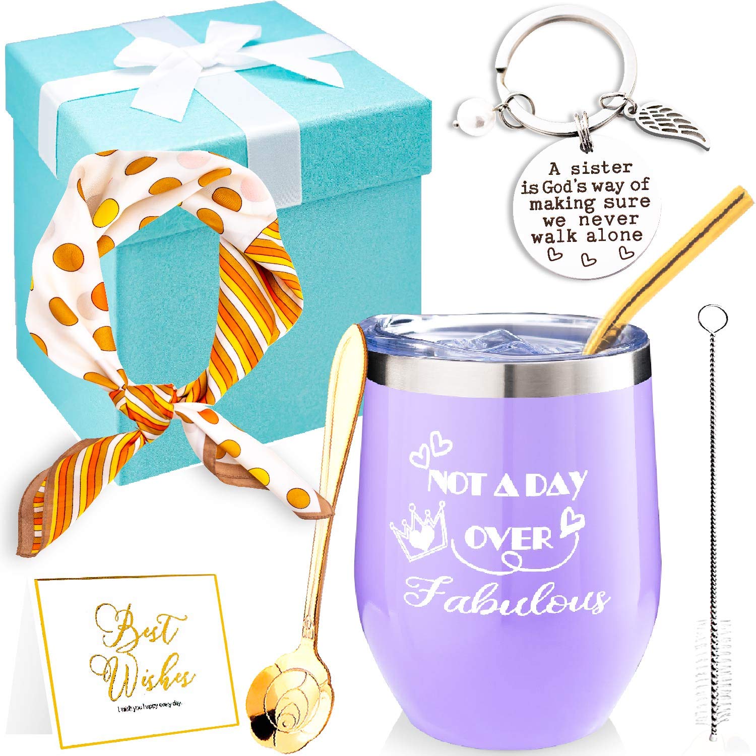 Stainless Steel Wine Tumbler with Lid - 12oz Gift for Women (Birthday, Mother's Day) - Perfect for Wine & Coffee Lovers