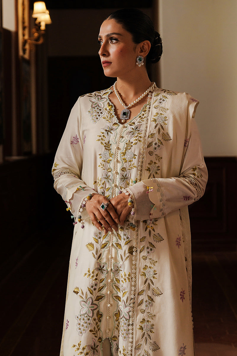 IVORY GARDEN 3-Piece Satin Embroidered Women's Suit Set - Elegant Formal Outfit for Weddings, Parties & Special Occasions