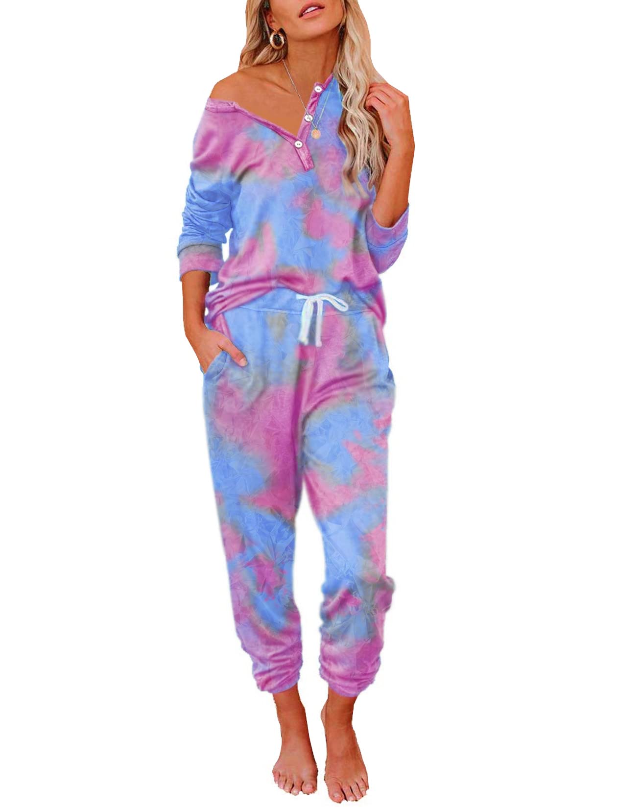 FARORO Women's 2-Piece Pajama Set - Soft Lounge Pants & Top Comfy Jogger Outfit for Sleepwear, Nightwear & Loungewear - Perfect for Relaxing at Home, Sleepovers & Cozy Evenings