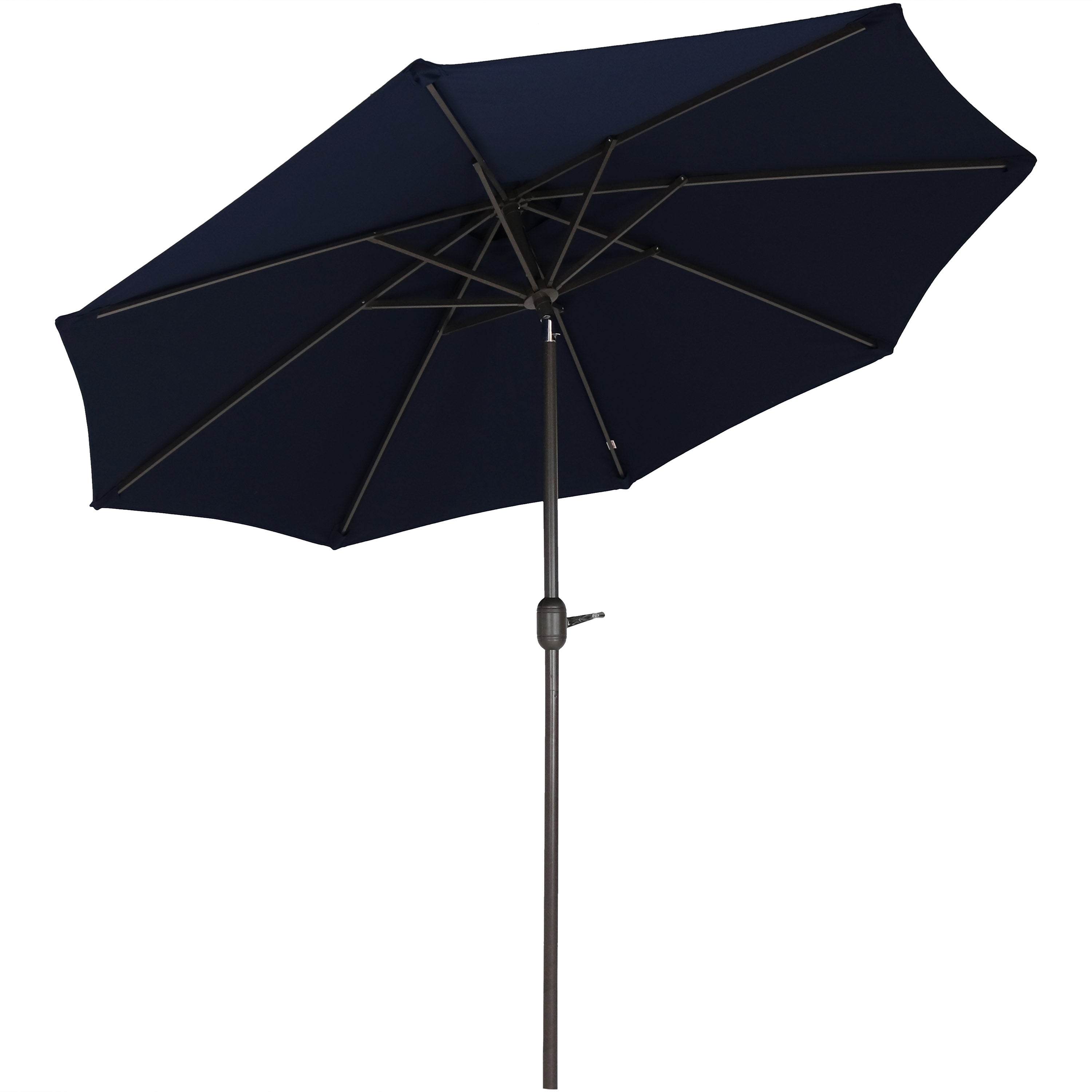 Sunnydaze 9-Foot Aluminum Patio Umbrella with Auto Tilt & Crank - Waterproof Sunbrella Fabric for Outdoor Dining, Poolside, and Garden Shade