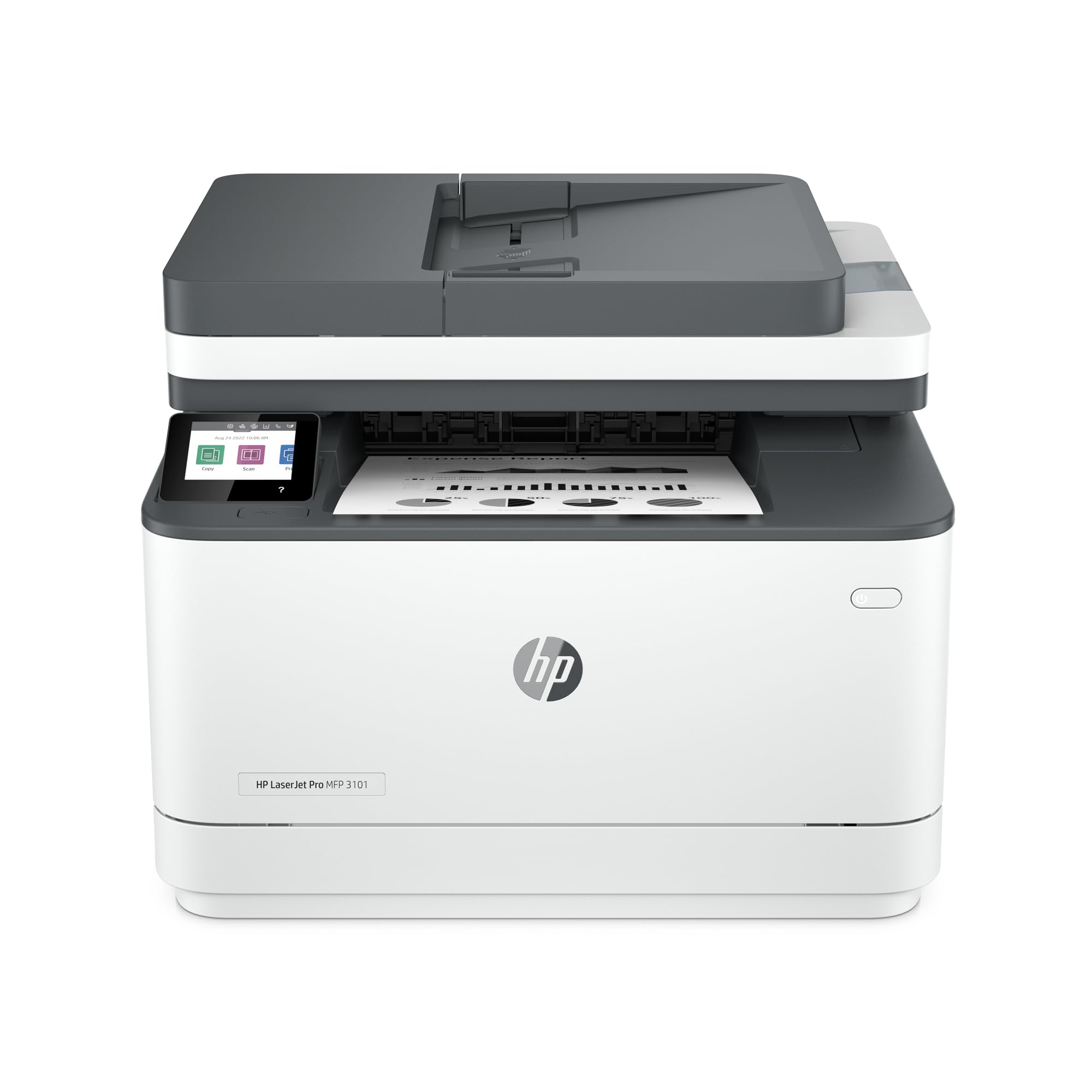 HP LaserJet Pro MFP 3101fdw Wireless All-in-One Laser Printer - Black & White Printing, Scanning, Copying & Faxing | Fast Office Printer with Automatic Document Feeder | Ideal for Home Office & Small Business (3G628F)