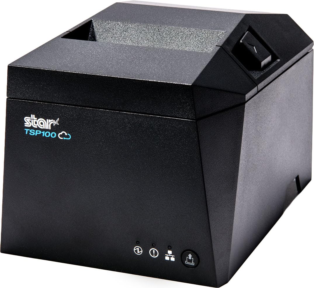 Star Micronics TSP143IVUW Wi-Fi USB-C Ethernet Thermal Receipt Printer with CloudPRNT, Auto Cutter & Internal Power Supply - Gray - Ideal for Retail, Restaurant & POS Systems