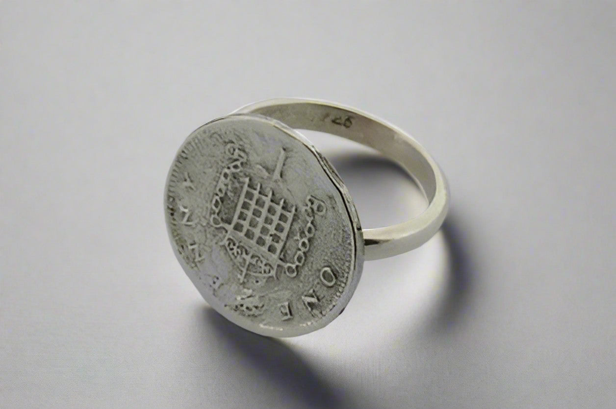 One Penny Coin Ring - Sterling Silver Jewelry for Men & Women - Perfect for Engagements, Weddings & Unique Gifts