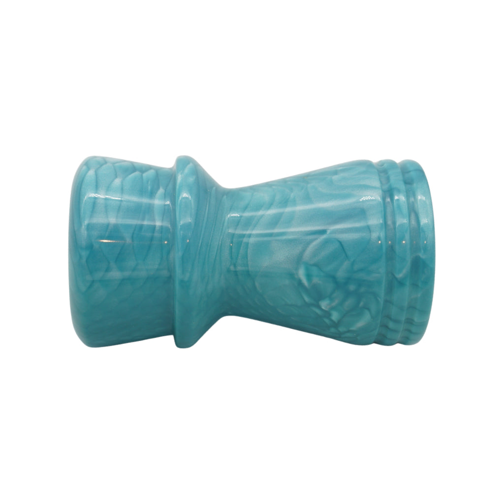 Premium Blue Snakeskin Handcrafted Shaving Brush Handle - Fits 24mm & 26mm Knots - Perfect for Wet Shaving, Grooming Kits & Luxury Bathroom Accessories
