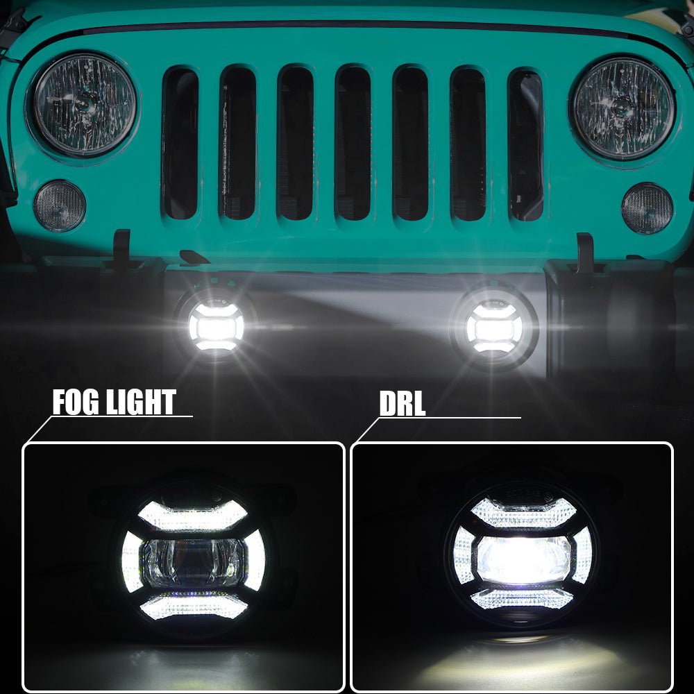 LOYO 30W LED Fog Lights for Jeep Wrangler & Gladiator - High Performance Off-Road Lighting for Adventure, Camping & Night Driving