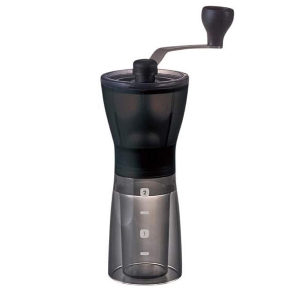 Premium ZRZJBX Mini Coffee Grinder - Compact Adjustable Hand Mill with Ceramic Burrs for Espresso, French Press & Pour Over | Transparent Portable Design for Home, Office & Travel Use