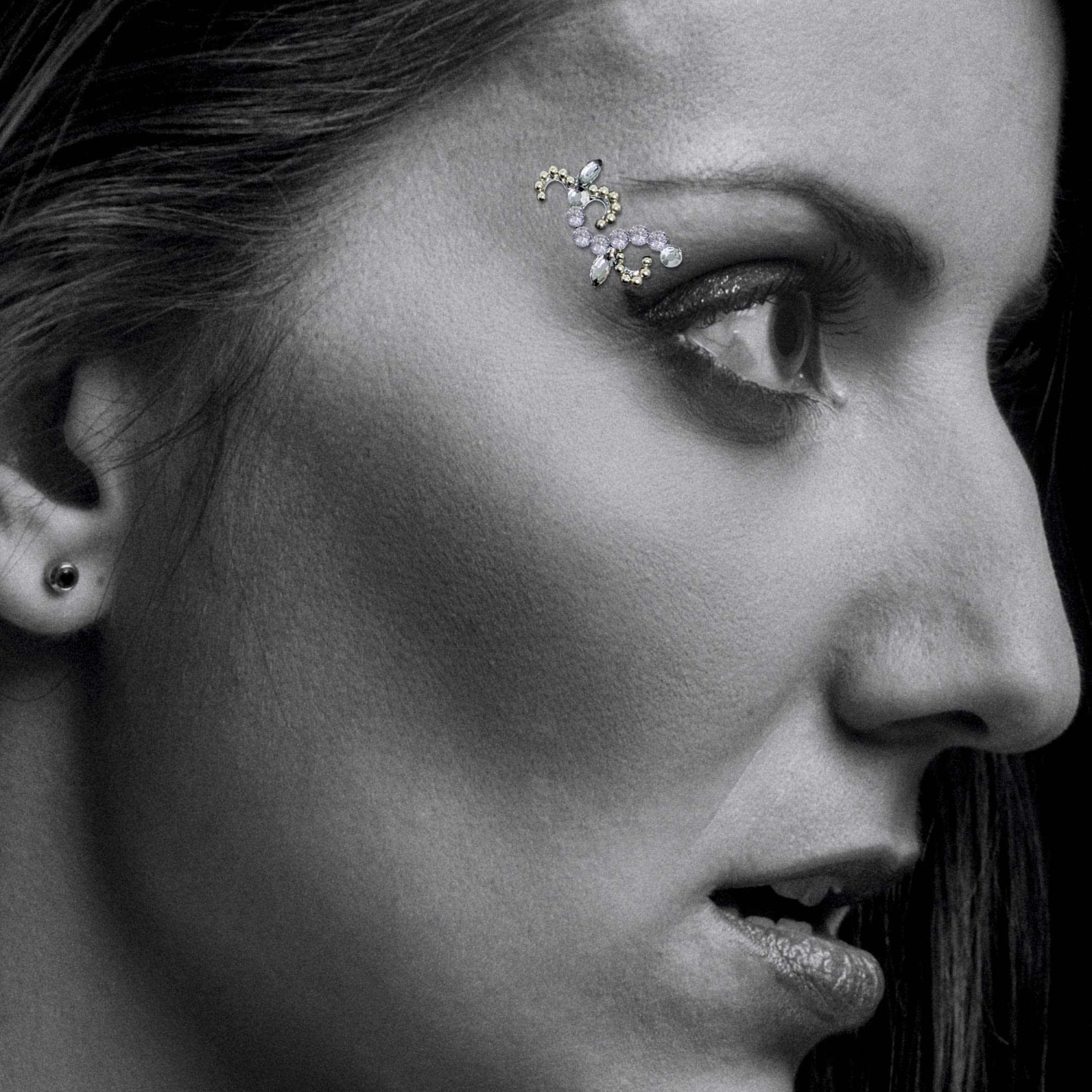 Comet Busters Face Gems - Glitter Eye Jewels for Rave Parties, Festival Makeup & Face Decoration (JEWEYE001-1, JEWEYE004) - Perfect for EDM Events, Halloween Costumes & Photo Shoots