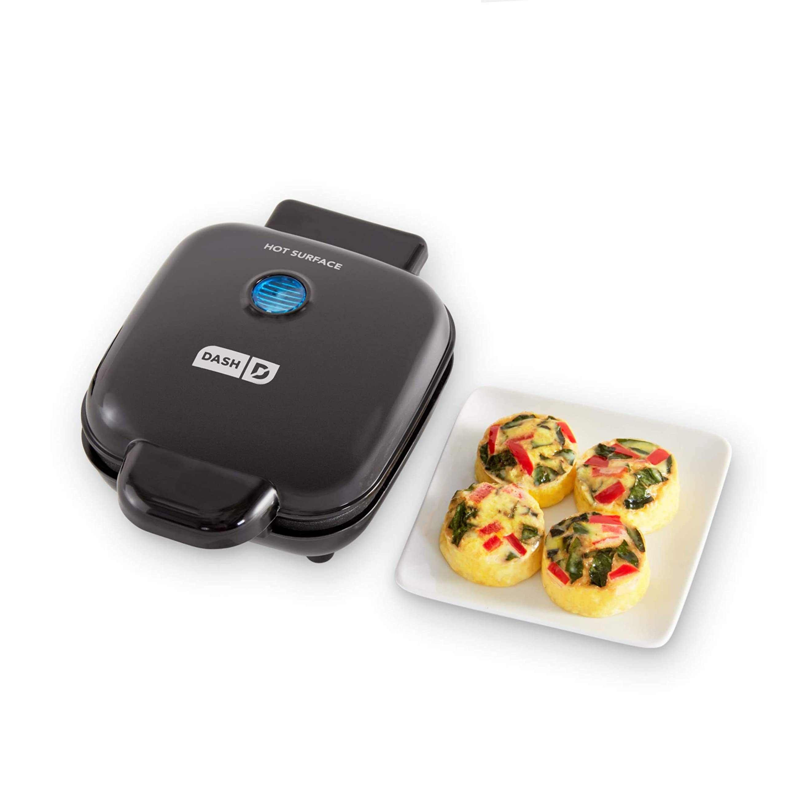 DASH Deluxe Sous Vide Style Egg Bite Maker with Silicone Molds - Perfect for Keto & Paleo Breakfast Sandwiches, Healthy Snacks or Desserts (1 Large + 4 Mini Molds, Black) | Ideal for Meal Prep, Quick Breakfasts & Low-Carb Diets