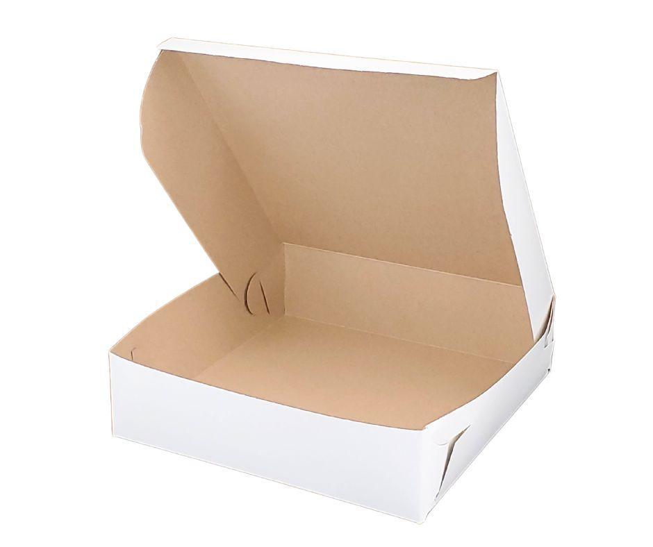 Premium White Cake Boxes 9x9x2.5 Inches - Eco-Friendly Bakery Packaging for Wedding, Birthday & Party Cakes - Perfect for Bakers & Dessert Shops