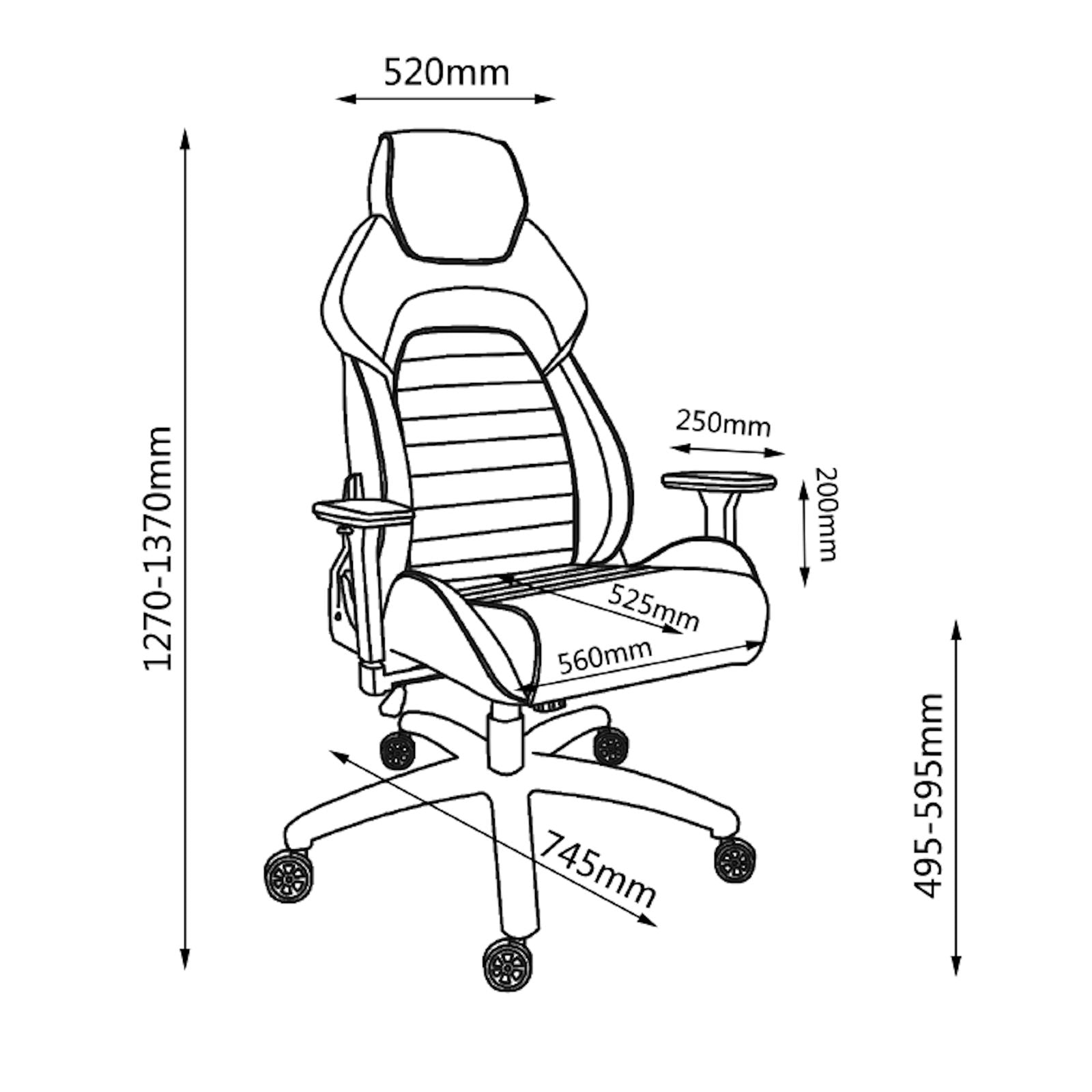 Premium Ergonomic Gaming & Office Chair with Adjustable Armrests - Black & Orange by Tauris - Perfect for Long Work Hours & Intense Gaming Sessions
