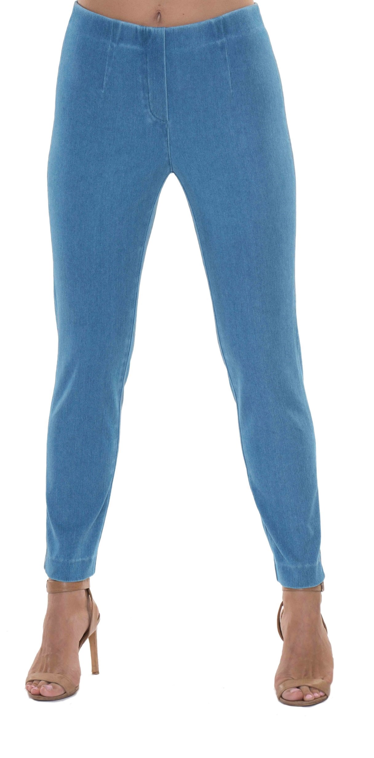 LIOR PARIS Vintage Blue Denim Pants for Women - High Waisted Distressed Jeans with Stretch | Perfect for Casual Wear, Date Night & Street Style Outfits