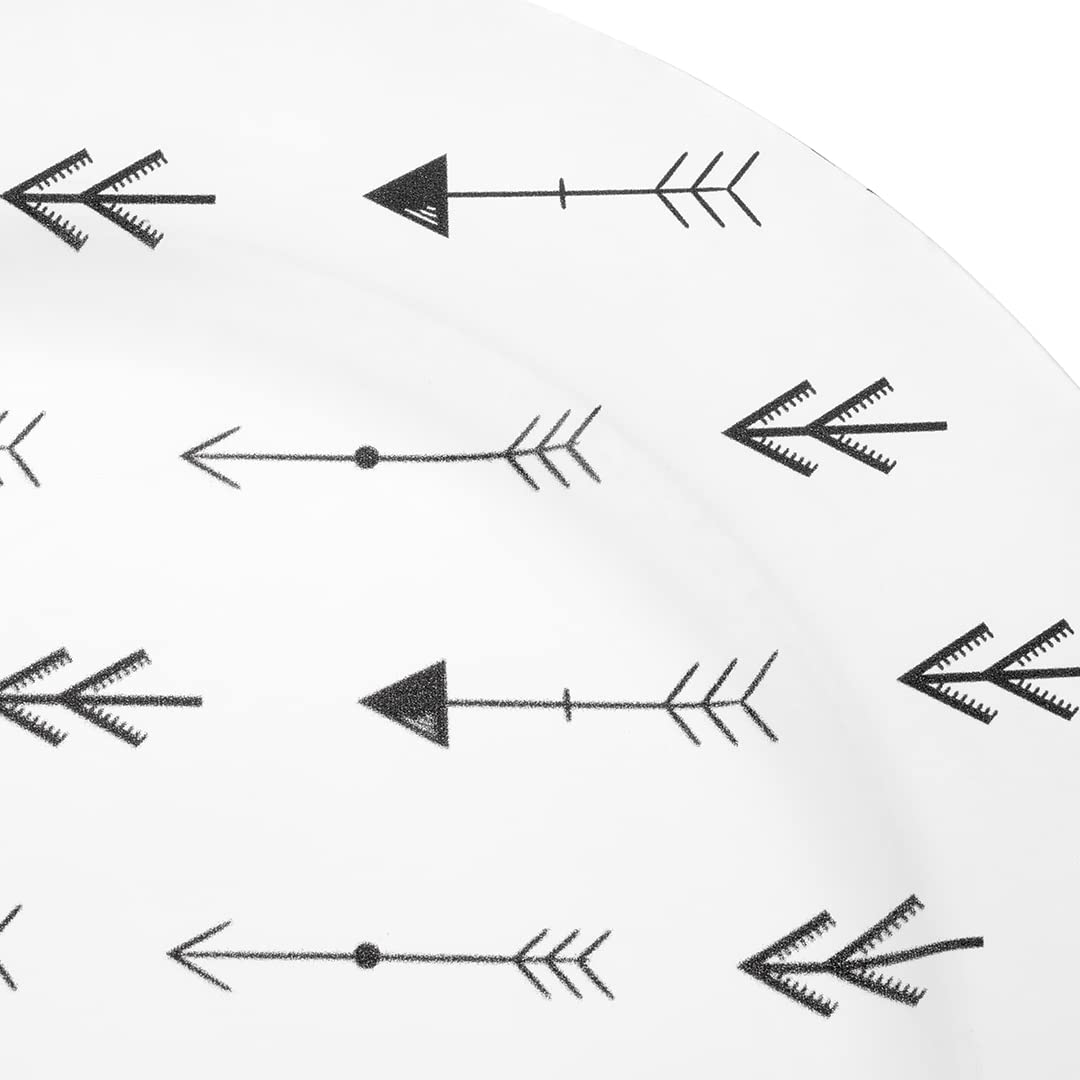 Koyal Wholesale 13-Inch Abstract Acrylic Charger Plates Set of 4 - Heavy Duty Wedding, Birthday Party & Baby Shower Dinnerware - Woodland Arrows Design for Elegant Table Settings & Special Events