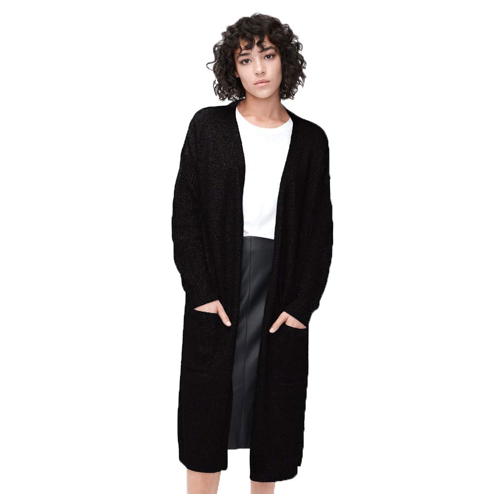 New UGG Women's Aysha Sweater Cardigan - Soft Knit Open Front Wrap Cardigan for Women, Black Size M - Perfect for Casual Outfits, Office Wear & Cozy Lounging