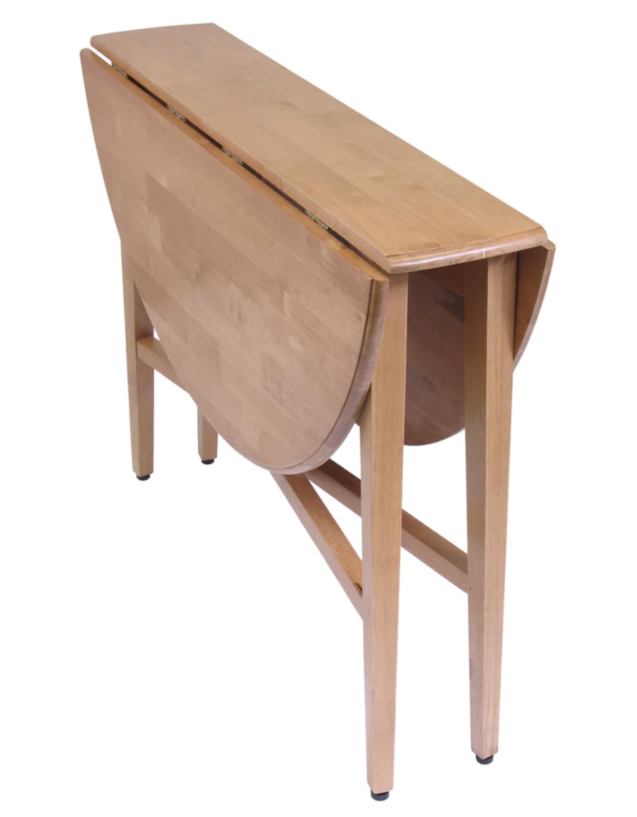 42 Inch Round Drop Leaf Folding Dining Table - Space Saving Kitchen Furniture for Small Apartments & Compact Homes | Perfect for Breakfast Nook, Studio Living & Multi-Purpose Rooms