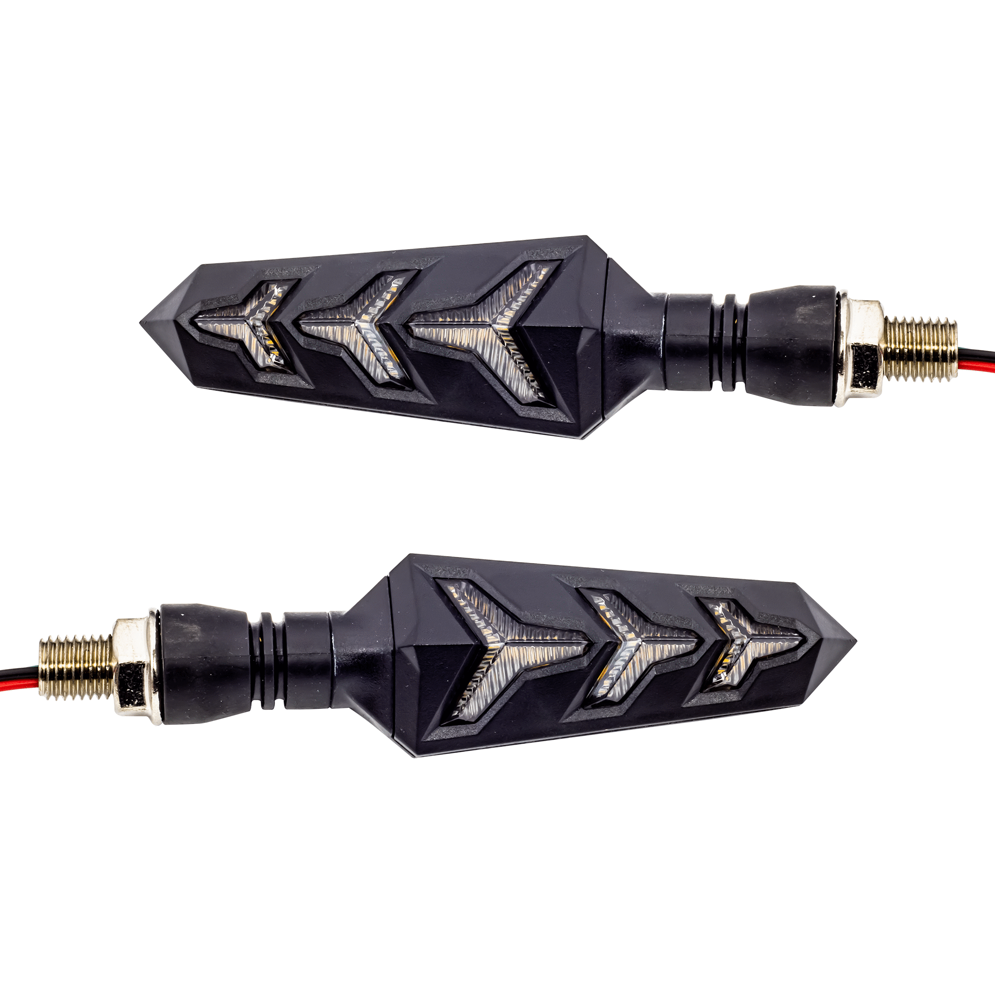 Eagle Lights MOTOFLOW LED Front Turn Signals with Sequential Turn Signal - Motorcycle LED Indicator Lights for Harley, Honda, Yamaha - Perfect for Night Riding & Enhanced Safety