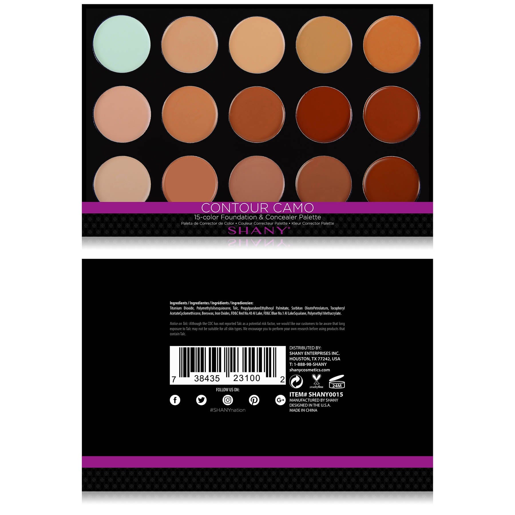 CONTOUR CAMO Professional Cream Foundation & Camouflage Concealer - Full Coverage Makeup for Flawless Skin | Perfect for Photo Shoots, Special Events & Everyday Wear