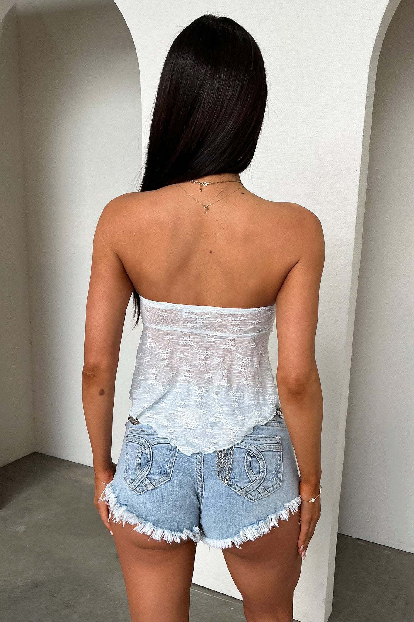 Alfonzo Crop Top in Blue - Stylish & Comfortable Women's Fashion for Casual Outings & Summer Wear
